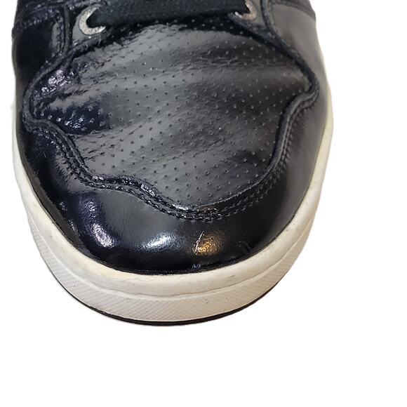 True Religion Brand Black Patent Mid-Top Sneakers Men's Size 12 - Picture 10 of 10